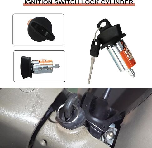 Eterpace Ignition Switch Cylinder & Door Lock Cylinder, Compatible with Ford Explorer Sport Trac/F150/F250/F350 1997-2004, Replace# LC6177 + DL5885 + 322347 + 597638(No Chip) in Kuwait