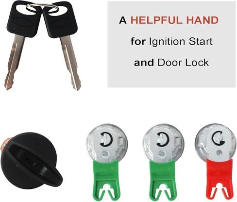 Eterpace Ignition Switch Cylinder & Door Lock Cylinder, Compatible with Ford Explorer Sport Trac/F150/F250/F350 1997-2004, Replace# LC6177 + DL5885 + 322347 + 597638(No Chip) in Kuwait