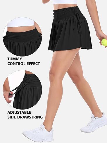 ATTRACO Womens Tennis Skirt Skorts Womens Golf Skirt Athletic Skirts Women Workout Skirts with Shorts High Waist in Saudi Arabia