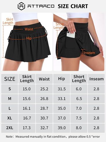 ATTRACO Womens Tennis Skirt Skorts Womens Golf Skirt Athletic Skirts Women Workout Skirts with Shorts High Waist in Saudi Arabia