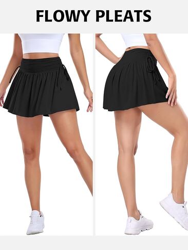 ATTRACO Womens Tennis Skirt Skorts Womens Golf Skirt Athletic Skirts Women Workout Skirts with Shorts High Waist in Saudi Arabia