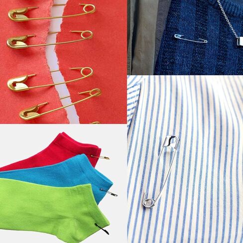 Urmspst Safety Pins, 100PCS-2.1Inch Small Safety Pins, Rust-Resistant Nickel Plated Steel, Sharp Edge Safety Pin for Clothes, Sewing, Arts & Craft, Small Decorative Safety Pins (Silver) in Saudi Arabia