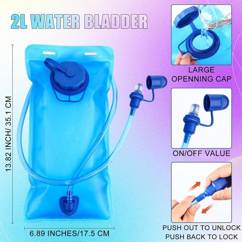 Chunful 6 Pack Running Hydration Backpack Festival Hydration Packs Lightweight Rave Water Backpack with 2L Hiking Water Bladder for Women Men Running Cycling Climbing Hiking in Saudi Arabia