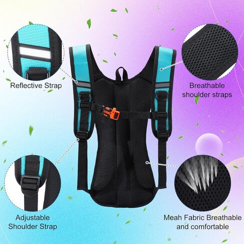 Chunful 6 Pack Running Hydration Backpack Festival Hydration Packs Lightweight Rave Water Backpack with 2L Hiking Water Bladder for Women Men Running Cycling Climbing Hiking in Saudi Arabia