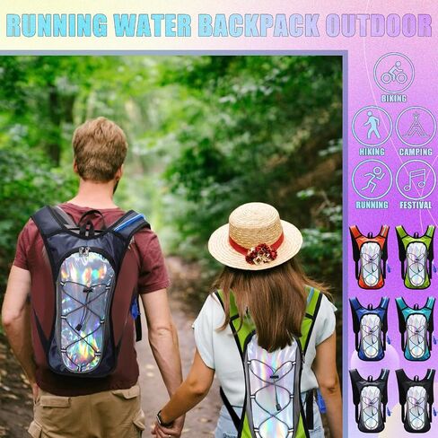 Chunful 6 Pack Running Hydration Backpack Festival Hydration Packs Lightweight Rave Water Backpack with 2L Hiking Water Bladder for Women Men Running Cycling Climbing Hiking in Saudi Arabia
