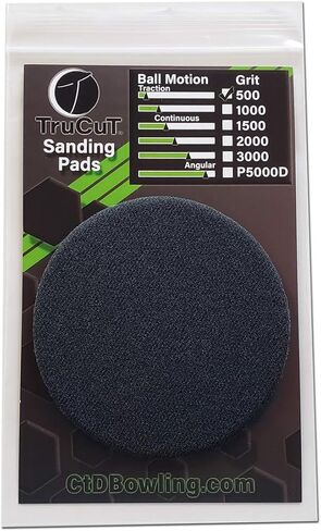 TruCut Sanding Pad | 500 grit | 6" Diameter | Sanding Pads Made for Bowling Balls | Bowling Ball Resurfacing Pads | Surface Management | Bowling Ball Restoration | Bowling Supplies & Accessories in Kuwait