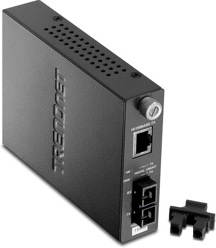 محول وسائط ألياف TRENDnet 100Base-TX إلى 100Base-FX أحادي الوضع SC (30 كم / 18.6 ميل)، التفاوض التلقائي، وضع مزدوج كامل، منفذ RJ-45، محول ألياف إلى إيثرنت، حماية مدى الحياة، TFC-110S30 in Saudi Arabia