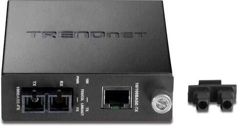 محول وسائط ألياف TRENDnet 100Base-TX إلى 100Base-FX أحادي الوضع SC (30 كم / 18.6 ميل)، التفاوض التلقائي، وضع مزدوج كامل، منفذ RJ-45، محول ألياف إلى إيثرنت، حماية مدى الحياة، TFC-110S30 in Saudi Arabia