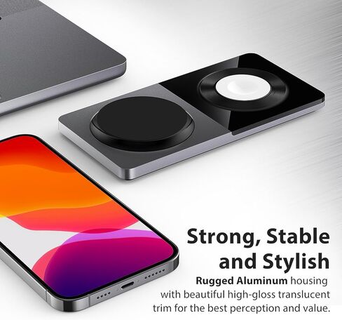 ZECHIN 3 in 1 Wireless Charging Station Fits for MagSafe Charger Stand, Charging Station for Multiple Devices Apple, Wireless Charger for iPhone 15 14 13 12, Apple Watch, Airpods in Saudi Arabia