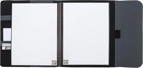 Rocketbook Capsule 2.0 Folio Cover for Core, Panda and Fusion - 100% Recyclable Cover with Pen Holder, Magnetic Clasp & Inner Storage - Black, Letter Size - 8.5" x 11" in Saudi Arabia