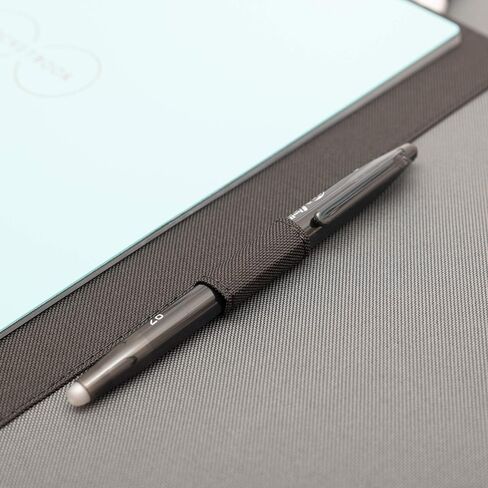 غطاء قابل للطي Rocketbook Capsule 2.0 لأجهزة Core وPanda وFusion - غطاء قابل لإعادة التدوير بنسبة 100% مع حامل قلم ومشبك مغناطيسي ووحدة تخزين داخلية - أسود، مقاس الحروف - 8.5 بوصة × 11 بوصة in Kuwait