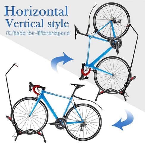 Begona Bicycle Stand Vertical Bike Rack, Space-Saving Freestanding and No-Damage Wall, Super Stable Upright Bike Stand Rack, Adjustable Indoor Bike Storage for 20''-29''Mountain/Kid/Road Bikes in Saudi Arabia
