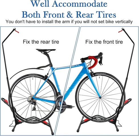 Begona Bicycle Stand Vertical Bike Rack, Space-Saving Freestanding and No-Damage Wall, Super Stable Upright Bike Stand Rack, Adjustable Indoor Bike Storage for 20''-29''Mountain/Kid/Road Bikes in Saudi Arabia