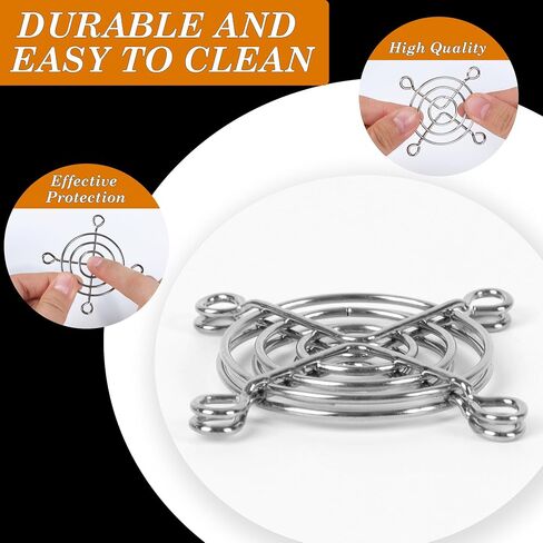 uxcell 2 Pcs Cooling Fan Grill Protective Fan Finger Guard Metal Wire Fan Guard 50mm for PC CPU in Saudi Arabia