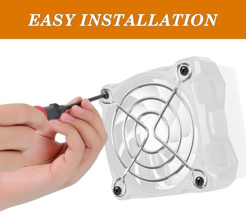 uxcell 2 Pcs Cooling Fan Grill Protective Fan Finger Guard Metal Wire Fan Guard 50mm for PC CPU in Saudi Arabia