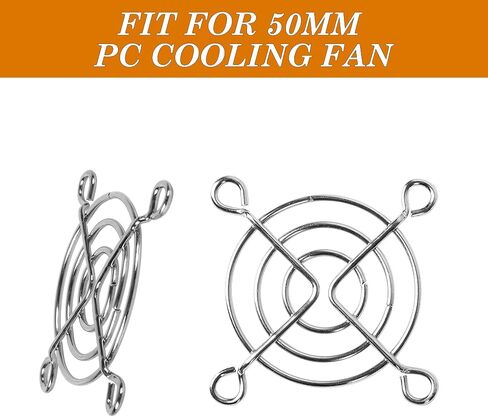 uxcell 2 Pcs Cooling Fan Grill Protective Fan Finger Guard Metal Wire Fan Guard 50mm for PC CPU in Saudi Arabia