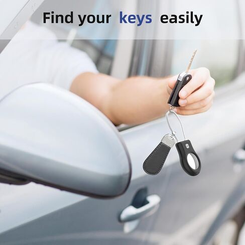 حامل سلسلة مفاتيح Euvinev AirTag - (4 عبوات) حافظة قفل بعلامة هوائية مع كابل سلكي متوافق مع علامات Apple AirTags، حافظة واقية فائقة التحمل ضد الضياع مع حلقة مفاتيح للأمتعة والمفاتيح وحقيبة الظهر in Saudi Arabia