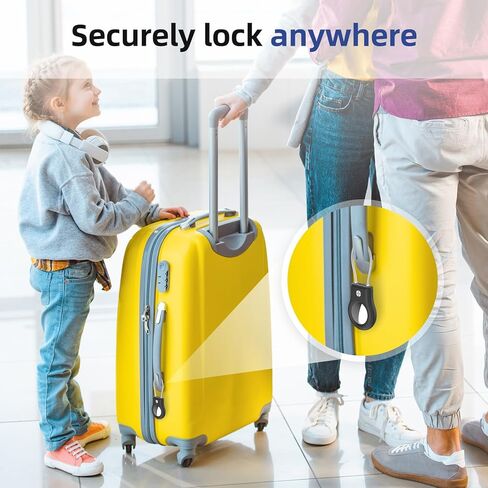حامل سلسلة مفاتيح Euvinev AirTag - (4 عبوات) حافظة قفل بعلامة هوائية مع كابل سلكي متوافق مع علامات Apple AirTags، حافظة واقية فائقة التحمل ضد الضياع مع حلقة مفاتيح للأمتعة والمفاتيح وحقيبة الظهر in Saudi Arabia