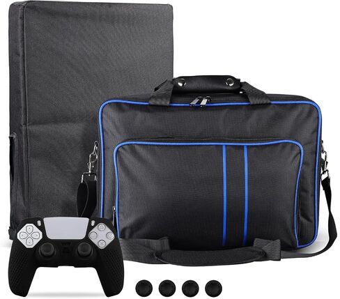 TQMAECB Carry Case Compatible with PlayStation5 Console Travel Bag Storage Bag for PlayStation5 Carrying Case,PS5 Console Digital/Disk Edition,Large holding PS5 Controller Cover is Included in Saudi Arabia