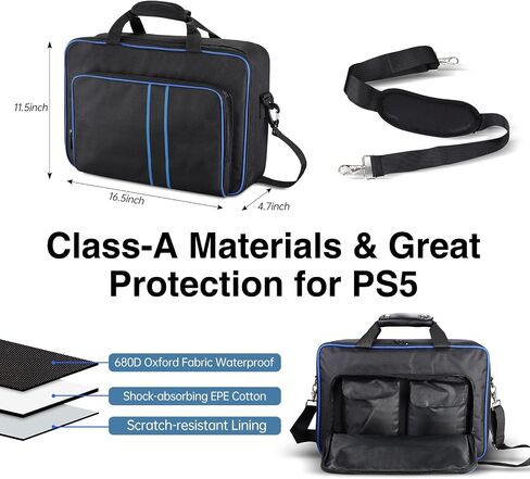 TQMAECB Carry Case Compatible with PlayStation5 Console Travel Bag Storage Bag for PlayStation5 Carrying Case,PS5 Console Digital/Disk Edition,Large holding PS5 Controller Cover is Included in Saudi Arabia