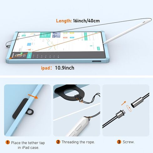 Stylus Pen for iPad, 10Mins Fast Charging Apple iPad Pencil, Palm Rejection & Anti Lost Lanyard, Magnetic ipad Pen Work for iPad 6/7/8/9/10, iPad Air 3rd/4th/5th, iPad Mini 5/6th, iPad Pro 11"/12.9" in Saudi Arabia