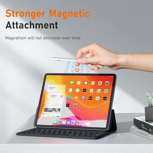 Stylus Pen for iPad, 10Mins Fast Charging Apple iPad Pencil, Palm Rejection & Anti Lost Lanyard, Magnetic ipad Pen Work for iPad 6/7/8/9/10, iPad Air 3rd/4th/5th, iPad Mini 5/6th, iPad Pro 11"/12.9" in Saudi Arabia