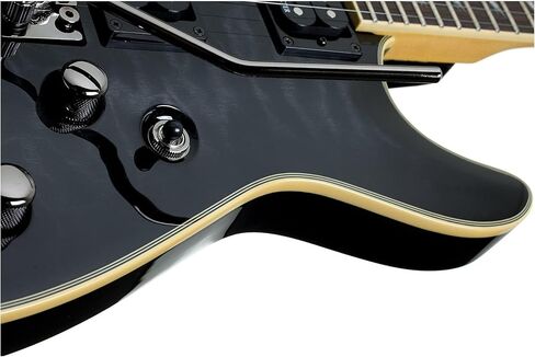 Schecter Omen Extreme-6 FR Electric Guitar in See-Thru Black with Knox Gear Electric Guitar Hard Shell Bundle (2 Items) in Saudi Arabia