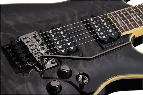 Schecter Omen Extreme-6 FR Electric Guitar in See-Thru Black with Knox Gear Electric Guitar Hard Shell Bundle (2 Items) in Saudi Arabia
