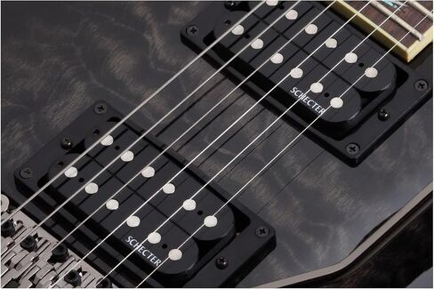 Schecter Omen Extreme-6 FR Electric Guitar in See-Thru Black with Knox Gear Electric Guitar Hard Shell Bundle (2 Items) in Saudi Arabia