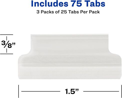 Avery Index Tabs with Printable Inserts, 1-1/2", Self-Adhesive, 25 Tabs Total (16230) in Saudi Arabia