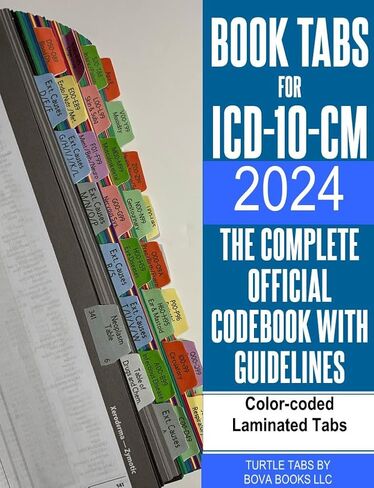 علامات تبويب الكتب لـ ICD-10-CM 2024، كتاب الرموز الرسمي الكامل مع الإرشادات (إصدار AMA/Optum Physicians). مغلفة ومرمزة بالألوان وقابلة لإعادة تعيين وضعها مع بطاقة محاذاة لسهولة الاستخدام. in Kuwait