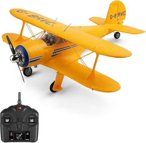 طائرة GoolRC RC، طائرة WLtoys XK A300 RC، طائرة تحكم عن بعد بدون فرش ذات 4 قنوات، مقاتلة طائرات RC بتردد 2.4 جيجا هرتز مع وضع ثلاثي الأبعاد/6G، سهلة الطيران للمبتدئين والكبار (أصفر) in Kuwait