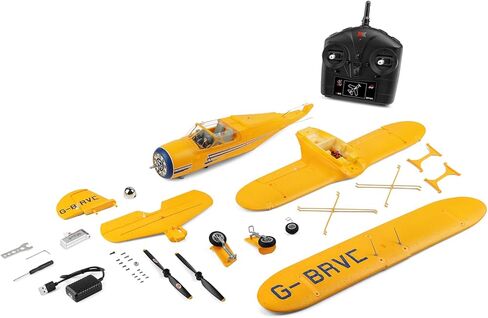 طائرة GoolRC RC، طائرة WLtoys XK A300 RC، طائرة تحكم عن بعد بدون فرش ذات 4 قنوات، مقاتلة طائرات RC بتردد 2.4 جيجا هرتز مع وضع ثلاثي الأبعاد/6G، سهلة الطيران للمبتدئين والكبار (أصفر) in Kuwait