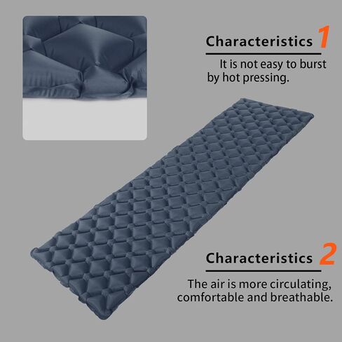 Wind Tour Sleeping Pad Hiking Mattress Pad Ultralight TPU Camping Beach Mat Air Mattress for Backpacking Outdoor Camping (Blue) in Saudi Arabia