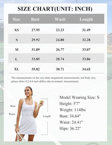 Becotal Womens Tennis Dress with Built in Shorts and Bra Athletic Workout Exercise Golf Dress Scoop Neck Mini Dress 2024 in Saudi Arabia