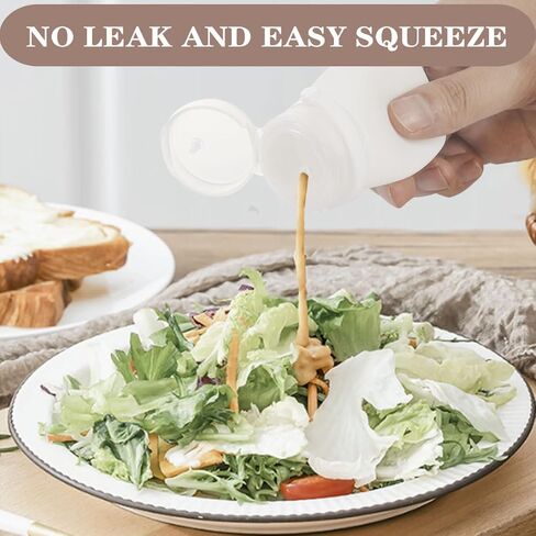 كسولي 4 عبوات 3 أونصة. ضغط زجاجات تتبيلة السلطة بحزام التثبيت | حاوية خلع الملابس الصغيرة للذهاب | زجاجات بهار زجاجة صلصة محمولة | سيليكون صالح للطعام، خالٍ من مادة BPA in Kuwait