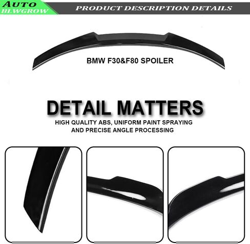 Rear Trunk Spoiler Wing Compatible with 2019-2024 BMW 3 Series G20 2020 2021 2022 330 330i 330e M340i M4 Style Trunk Spoiler Wing Gloss Black in Saudi Arabia