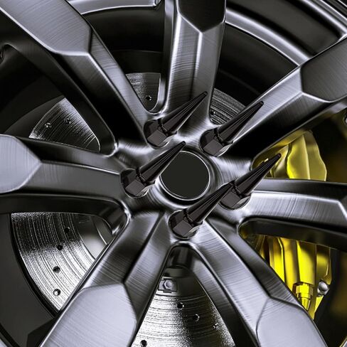 24 قطعة M14 x 1.5 مخروطي أسود/مخروطي منتفخ عجلة مقعد صواميل مع مفتاح مقبس واحد متوافق مع Ford 2015-2017 F-150 2003-2016 F-250 F-350 1999-2019 Chevy Silverado GMC Sierra 2012-2022 Ram 1500 in Kuwait