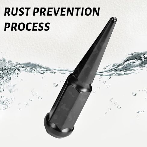 24 قطعة M14 x 1.5 مخروطي أسود/مخروطي منتفخ عجلة مقعد صواميل مع مفتاح مقبس واحد متوافق مع Ford 2015-2017 F-150 2003-2016 F-250 F-350 1999-2019 Chevy Silverado GMC Sierra 2012-2022 Ram 1500 in Kuwait