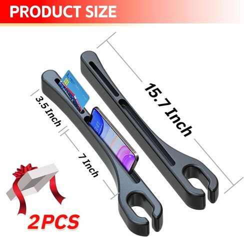 Car Seat Gap Filler 2 Pack, Car Gap Filler Prevents Things from Falling Out, Clog Gaps Between Seats and Consoles, Universal Fit for Most Cars, Trucks and Compact SUVs Car Crevice Blocker (Black) in Saudi Arabia