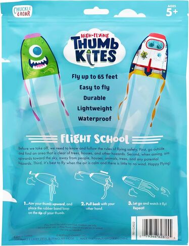 ضحكة مكتومة وزئير - طائرات ورقية بالإبهام - إطلاق طائرات ورقية ممتعة وحيوية - إطلاق طائرات ورقية باستخدام إبهامك - قاذفة ألعاب مطاطية متينة - للأعمار من 5 سنوات فما فوق in Kuwait