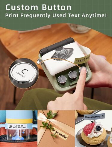 Makeid Q1 Label Maker Machine with Tape HD(300dpi), ONE-Click Time Printing Bluetooth Label Makers for Home Office, Compatible with iOS & Android - Clear Prints, Multiple Templates Font, Retro Design in Saudi Arabia
