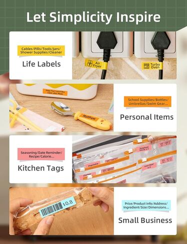 Makeid Q1 Label Maker Machine with Tape HD(300dpi), ONE-Click Time Printing Bluetooth Label Makers for Home Office, Compatible with iOS & Android - Clear Prints, Multiple Templates Font, Retro Design in Saudi Arabia
