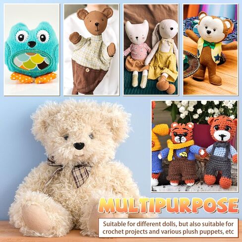 CZWESTC 100 Pcs Plastic Safety Noses for Amigurumi, Safety Noses for Stuffed Animals, Safety Noses for Crochet Toy Noses with Washers 15mm 18mm 21mm 24mm 30mm, for Crafts Dolls DIY(Black) in Kuwait