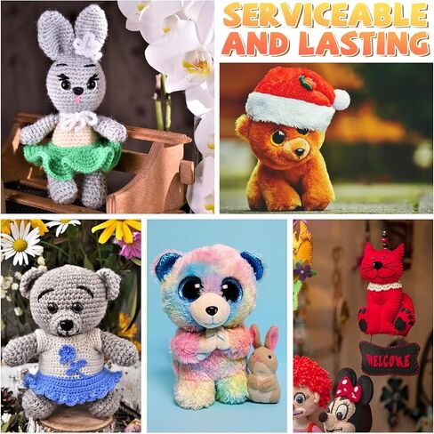 CZWESTC 100 Pcs Plastic Safety Noses for Amigurumi, Safety Noses for Stuffed Animals, Safety Noses for Crochet Toy Noses with Washers 15mm 18mm 21mm 24mm 30mm, for Crafts Dolls DIY(Black) in Kuwait