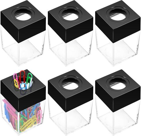 Fansunta 6 حزمة مشبك ورق مغناطيسي حامل مشبك ورق حامل مشبك ورق أسود لموزع مشبك الورق للمكتب للمنزل والمكتب وإكسسوارات مكتب المدرسة in Kuwait