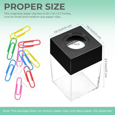 Fansunta 6 حزمة مشبك ورق مغناطيسي حامل مشبك ورق حامل مشبك ورق أسود لموزع مشبك الورق للمكتب للمنزل والمكتب وإكسسوارات مكتب المدرسة in Kuwait