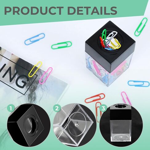 Fansunta 6 حزمة مشبك ورق مغناطيسي حامل مشبك ورق حامل مشبك ورق أسود لموزع مشبك الورق للمكتب للمنزل والمكتب وإكسسوارات مكتب المدرسة in Kuwait