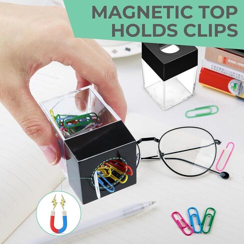 Fansunta 6 حزمة مشبك ورق مغناطيسي حامل مشبك ورق حامل مشبك ورق أسود لموزع مشبك الورق للمكتب للمنزل والمكتب وإكسسوارات مكتب المدرسة in Kuwait