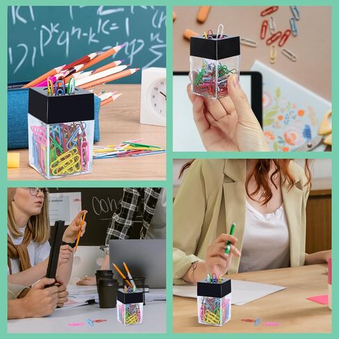 Fansunta 6 حزمة مشبك ورق مغناطيسي حامل مشبك ورق حامل مشبك ورق أسود لموزع مشبك الورق للمكتب للمنزل والمكتب وإكسسوارات مكتب المدرسة in Kuwait